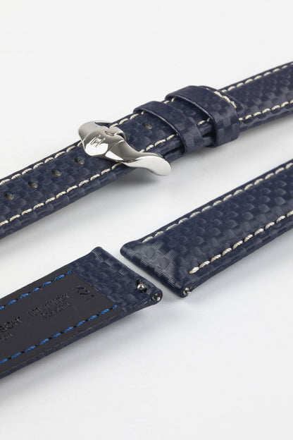 blue leather watch strap