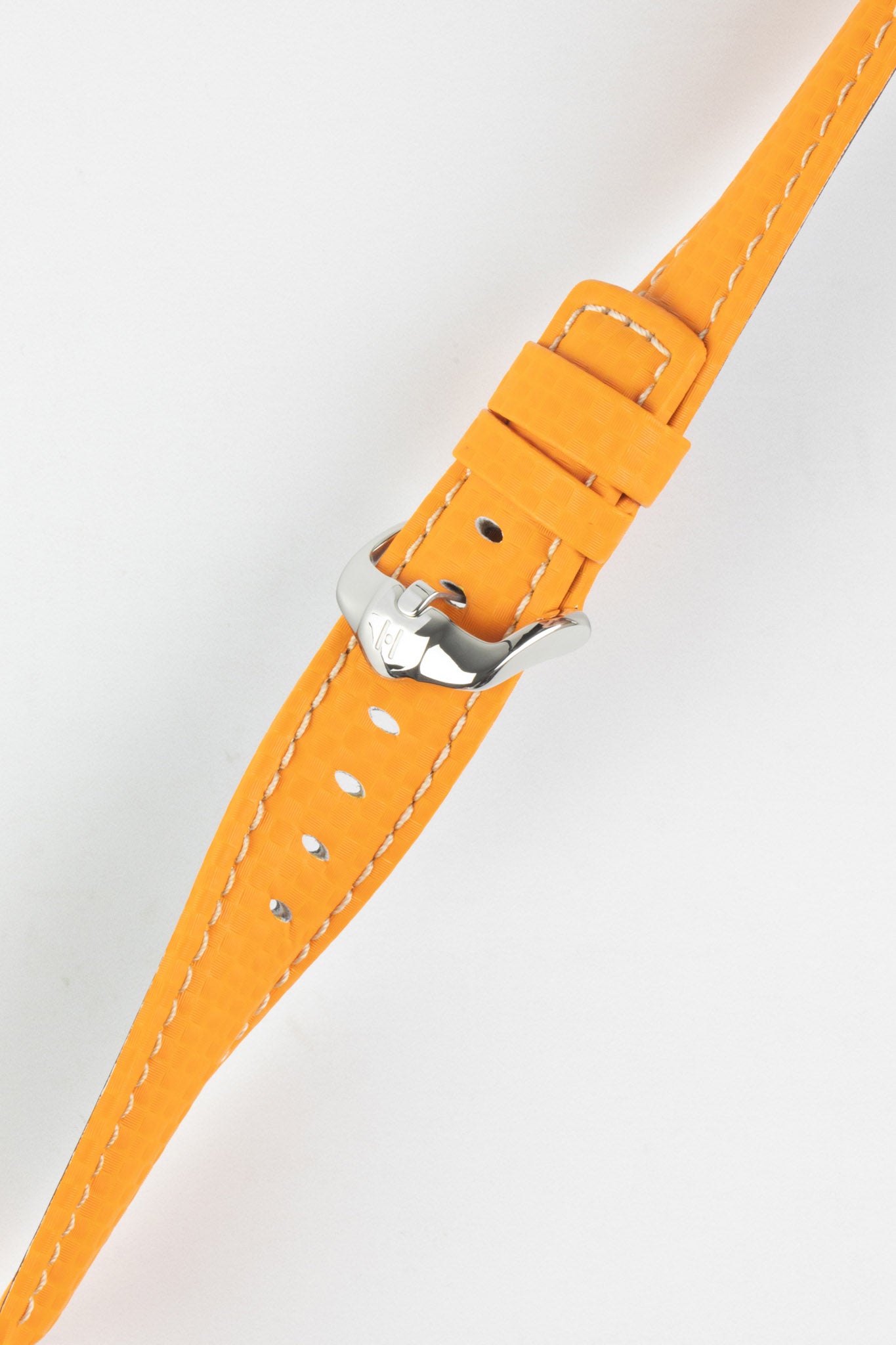 Orange Leather Watch Strap