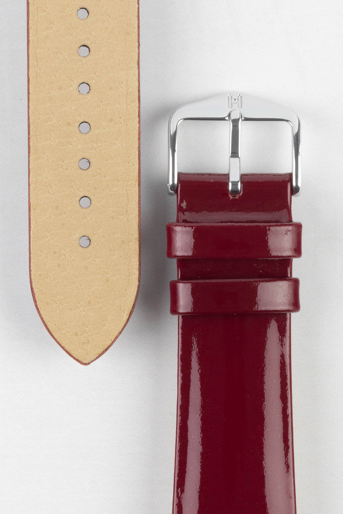 womens dark red leather watch strap 