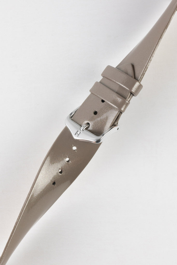 Silver Leather Watch Strap