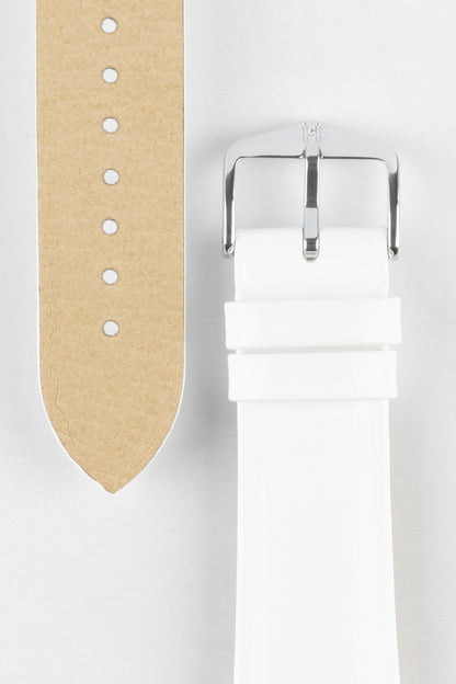 ladies white leather watch strap
