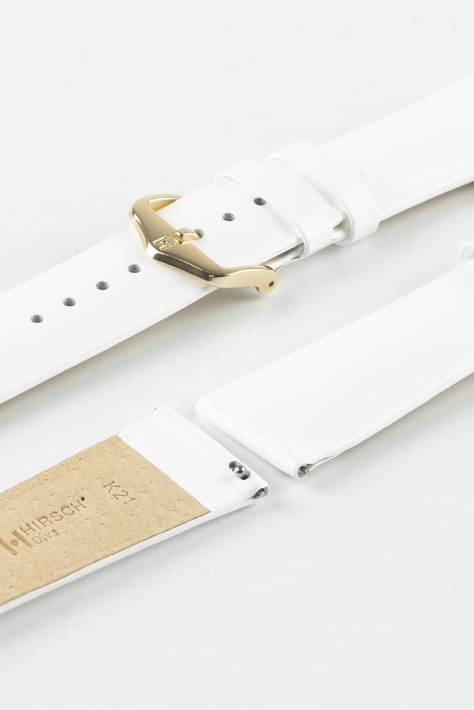 ladies white leather watch strap