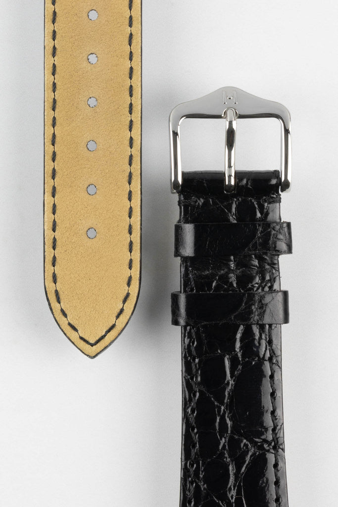 black crocodile watch strap 