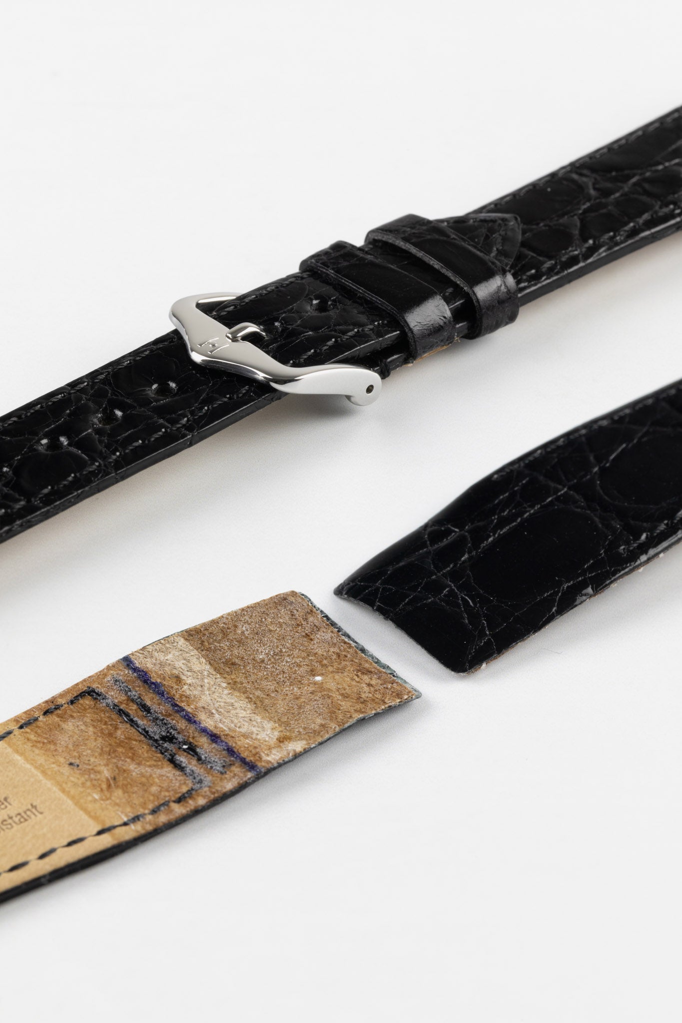 black crocodile watch strap 