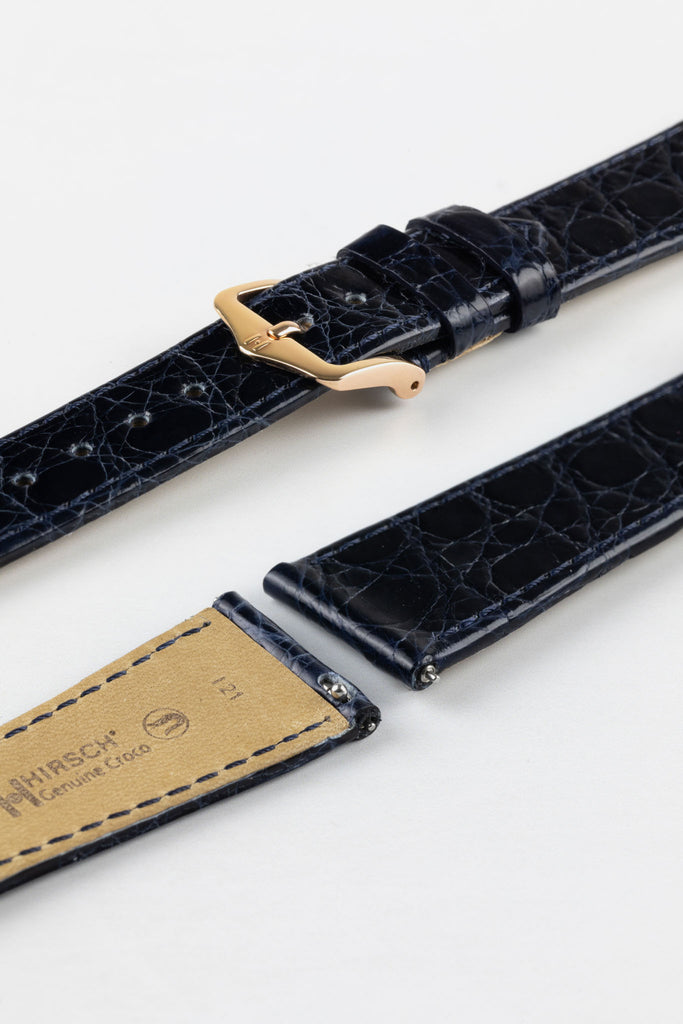 shiny crocodile watch strap 
