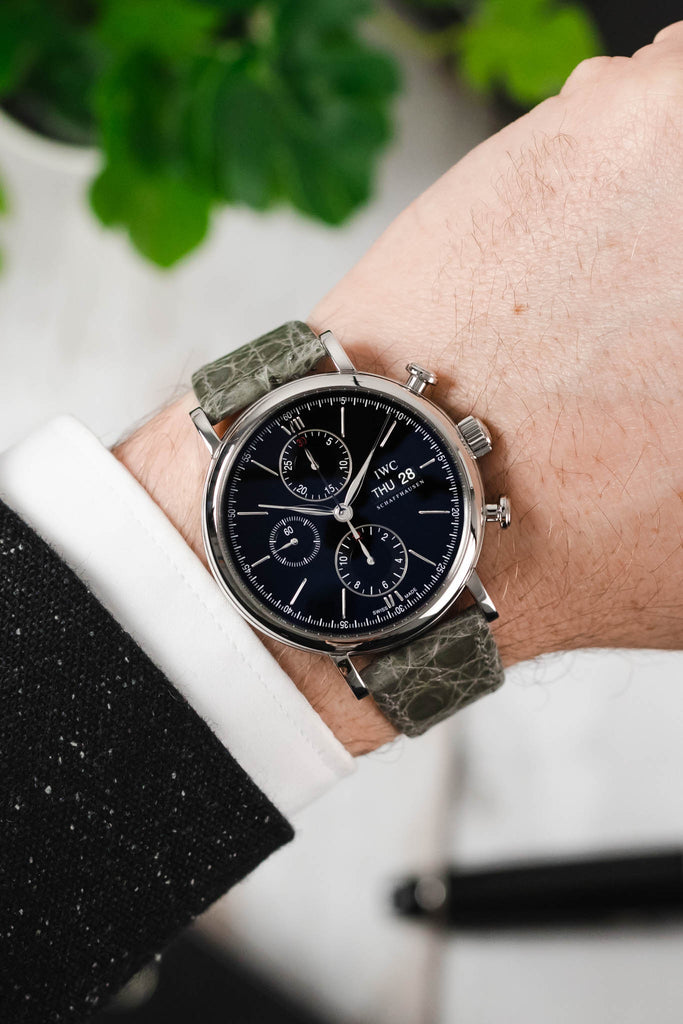real crocodile leather watch strap