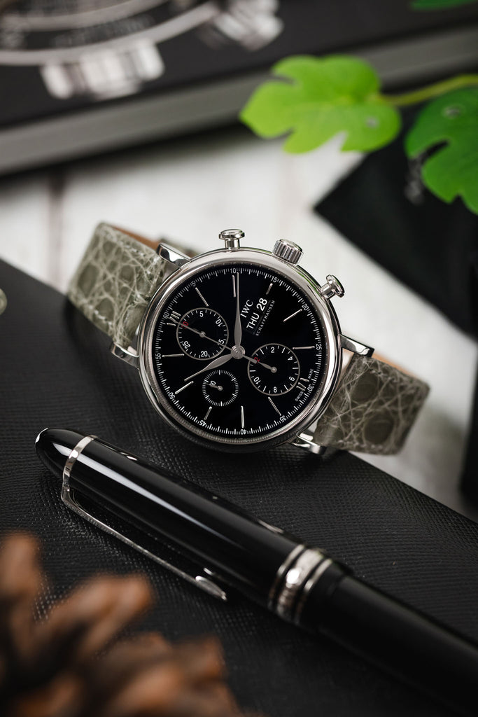 real crocodile leather watch strap