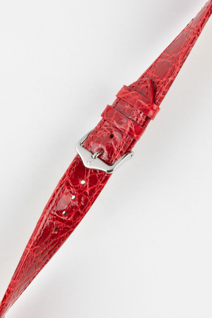 red crocodile watch strap
