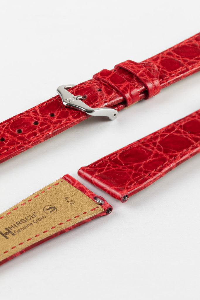 red crocodile watch strap 