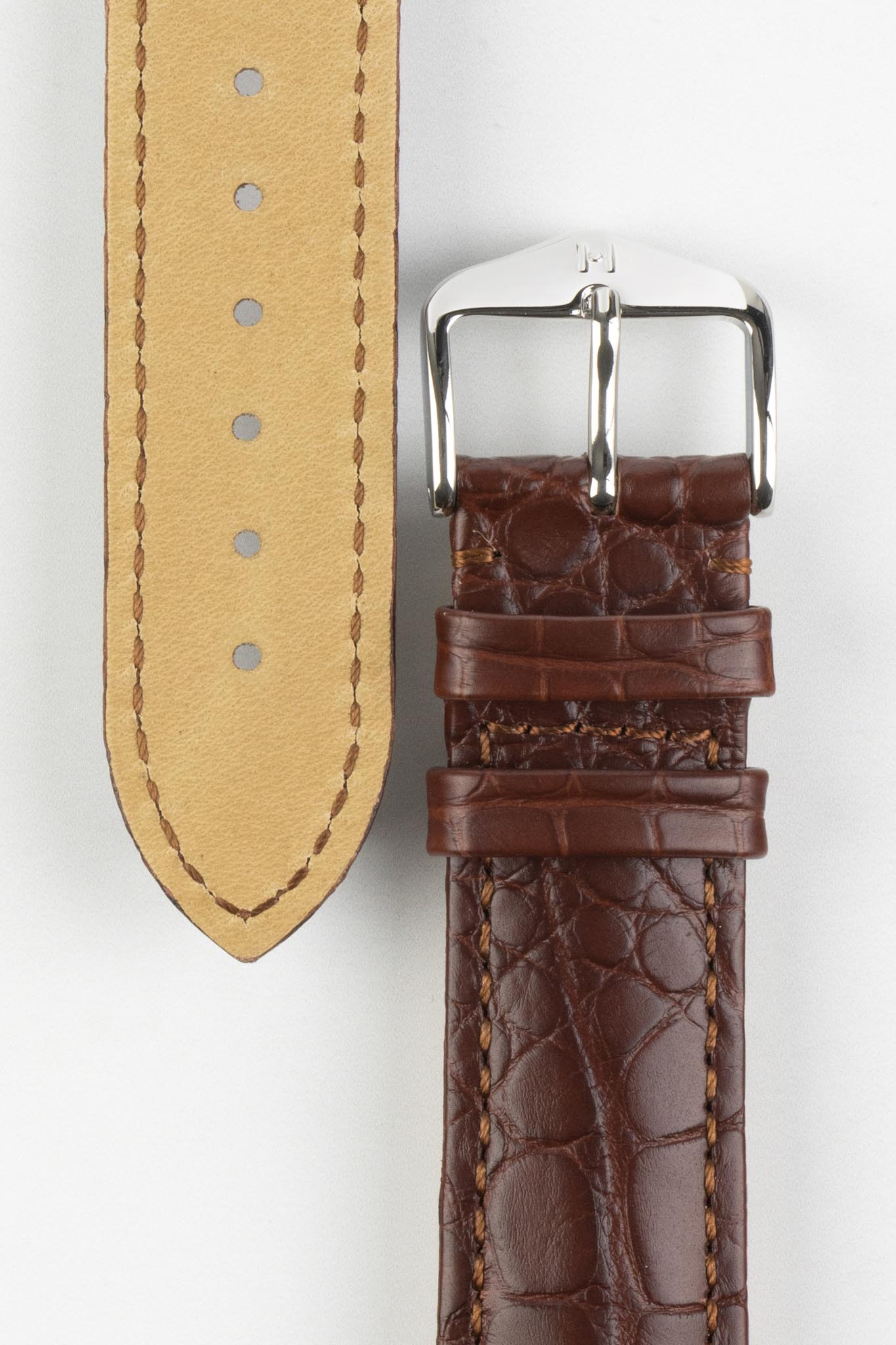 Stitched Leather Watch Strap