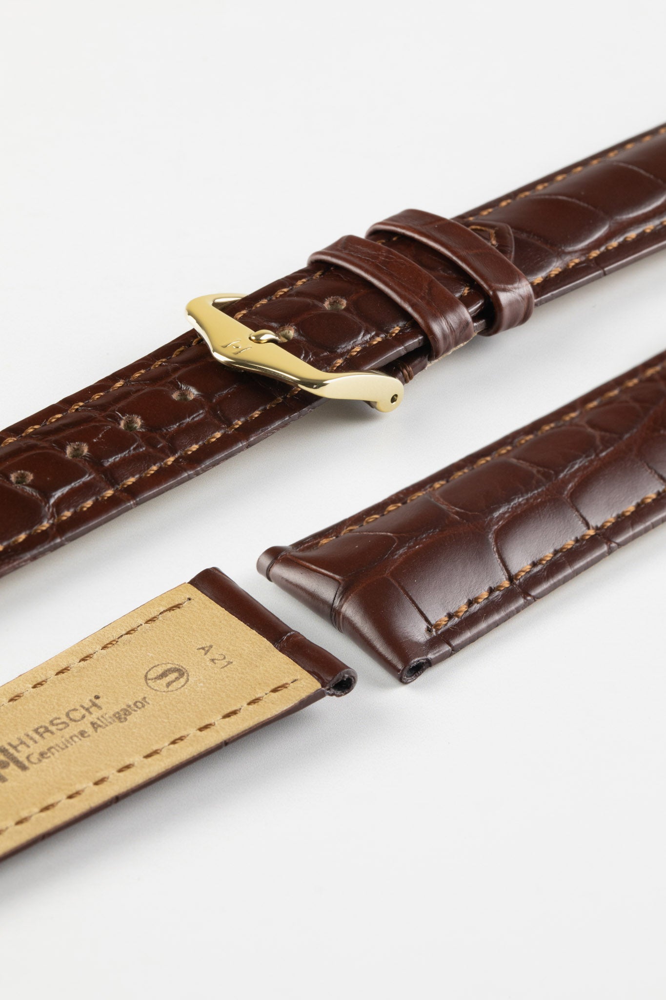 Stitched Leather Watch Strap