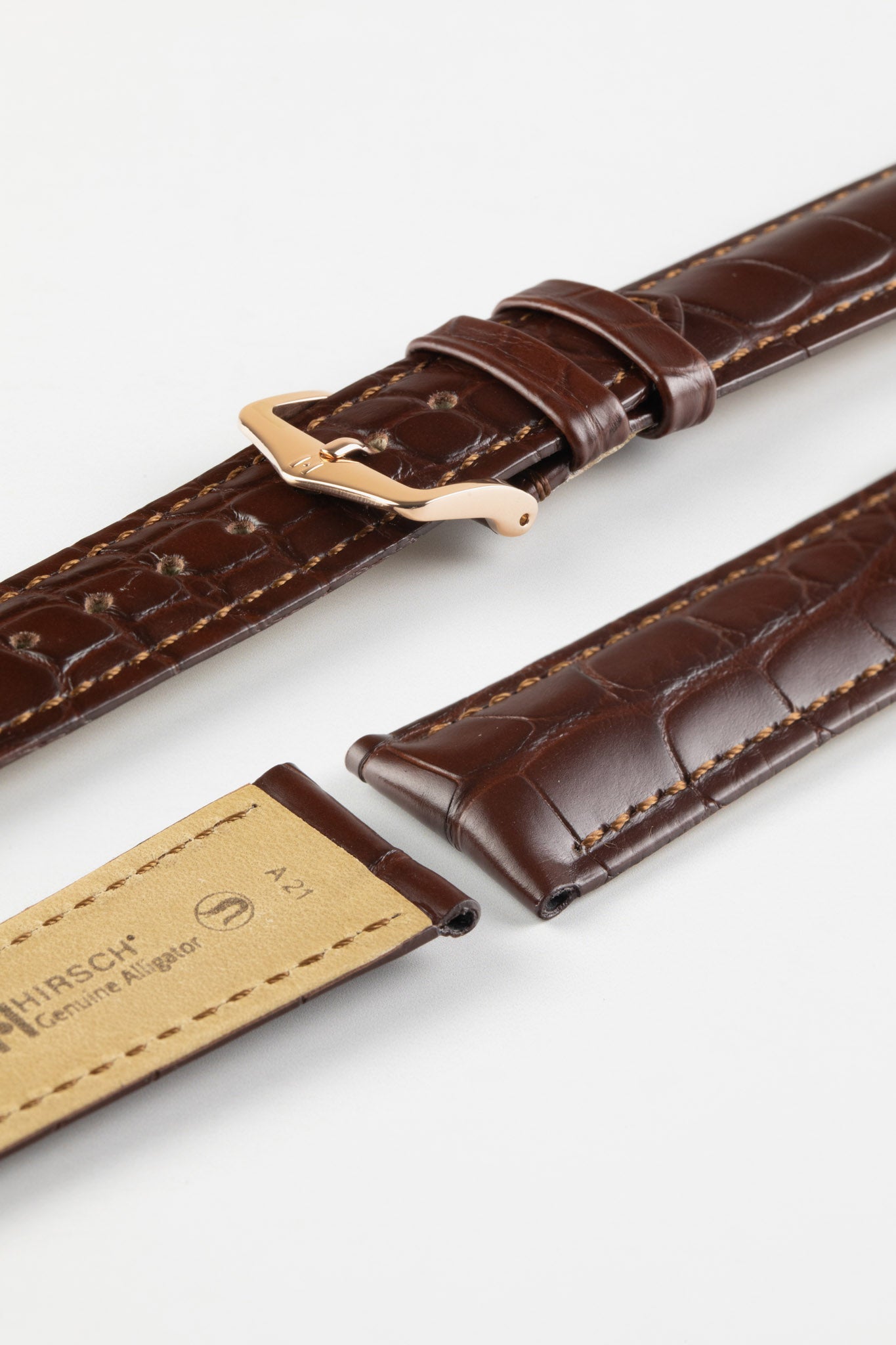 Stitched Leather Watch Strap