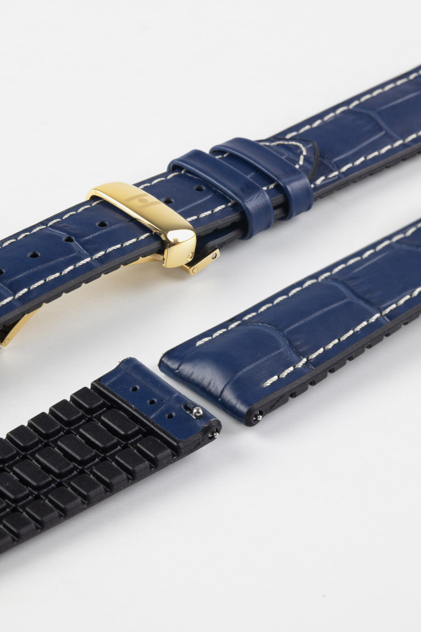 navy blue alligator watch strap