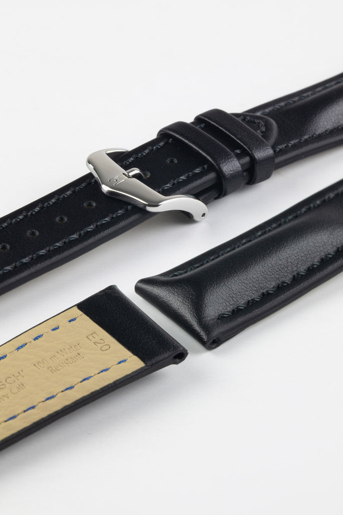Hirsch Heavy Calf Black with silver buckle