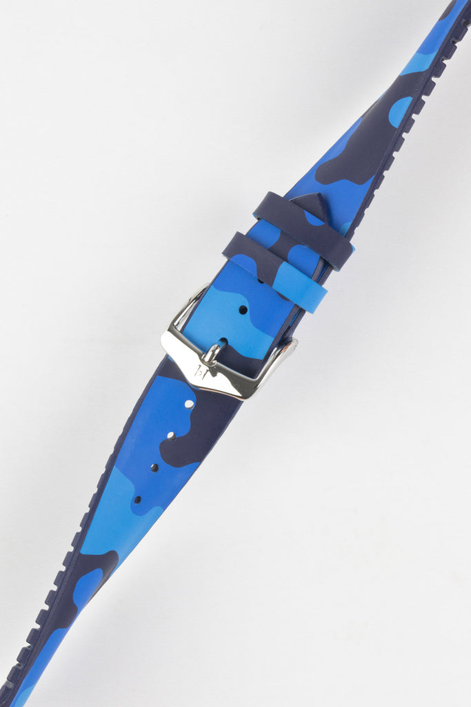 blue rubber watch strap