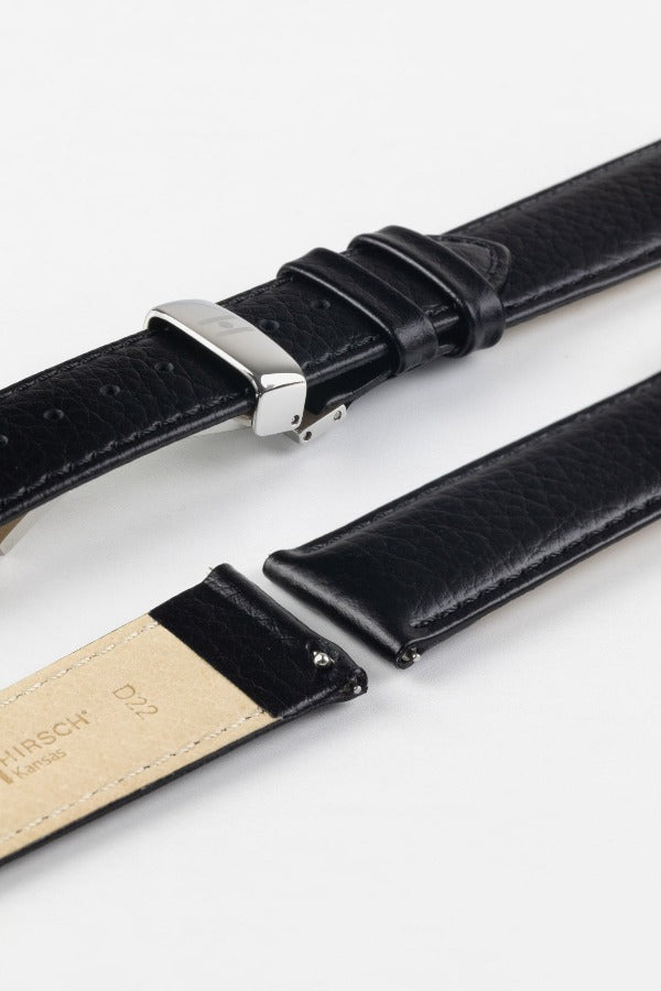 Box Calf Black Leather Watch Strap
