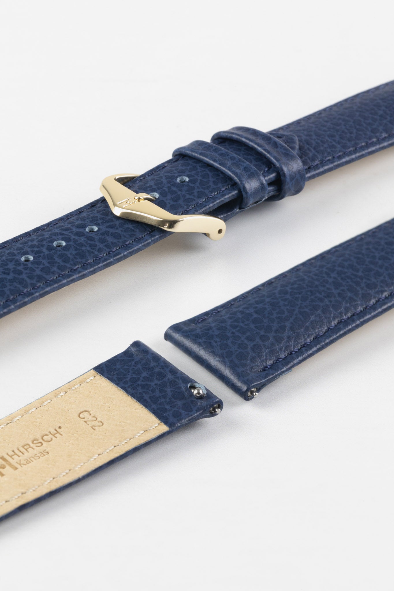 blue calf leather watch strap 