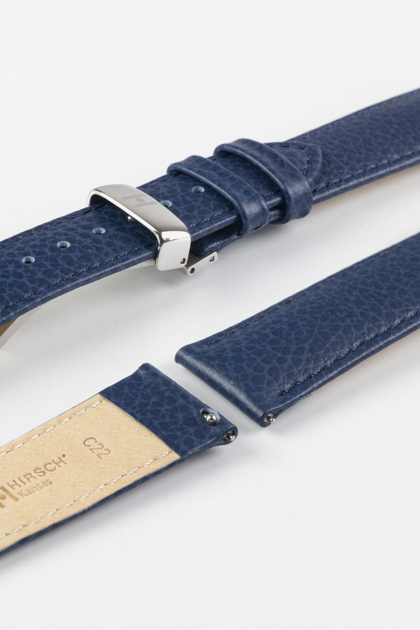 blue calf leather watch strap 