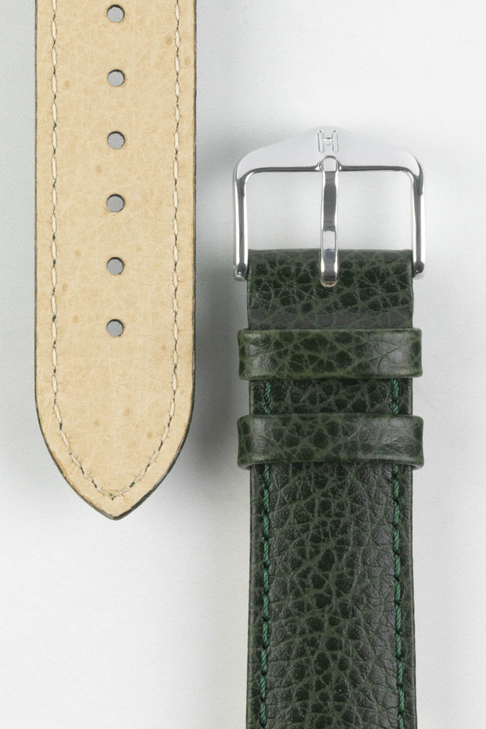 dark green leather strap