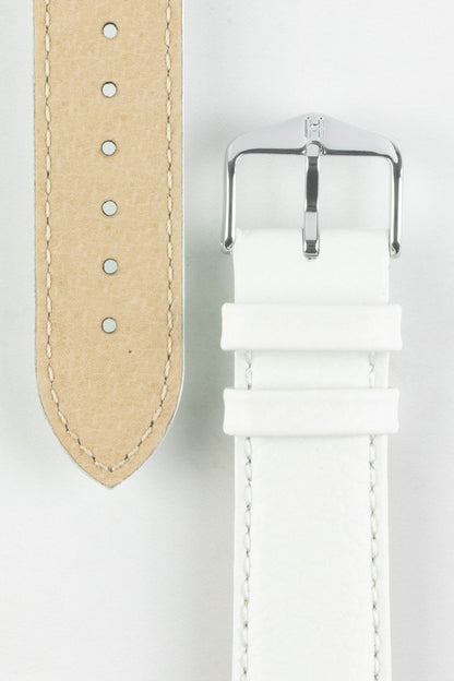 Hirsch KANSAS Buffalo Embossed Calf Leather in WHITE