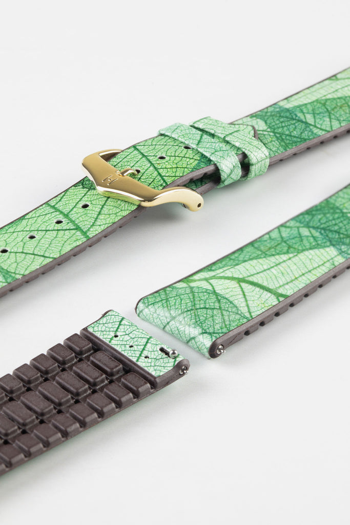 green rubber watch strap 
