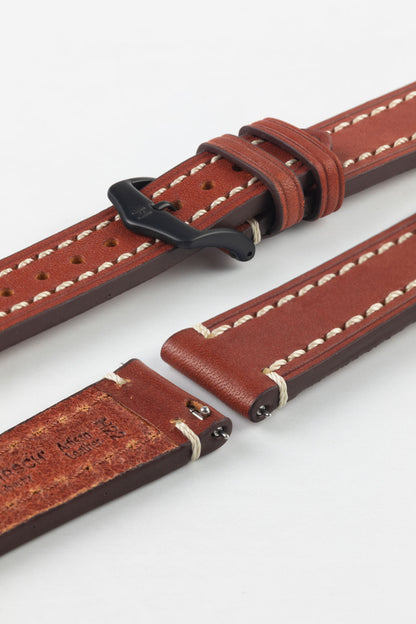 Hirsch Liberty Watch Strap in Golden Brown