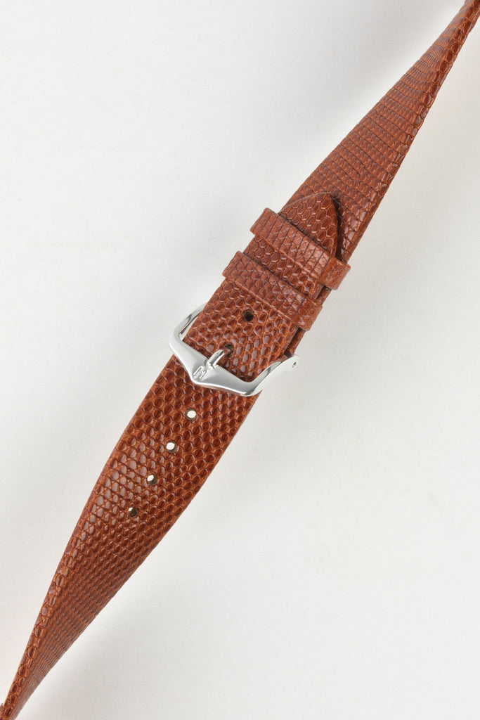 hirsch lizard gold brown strap 