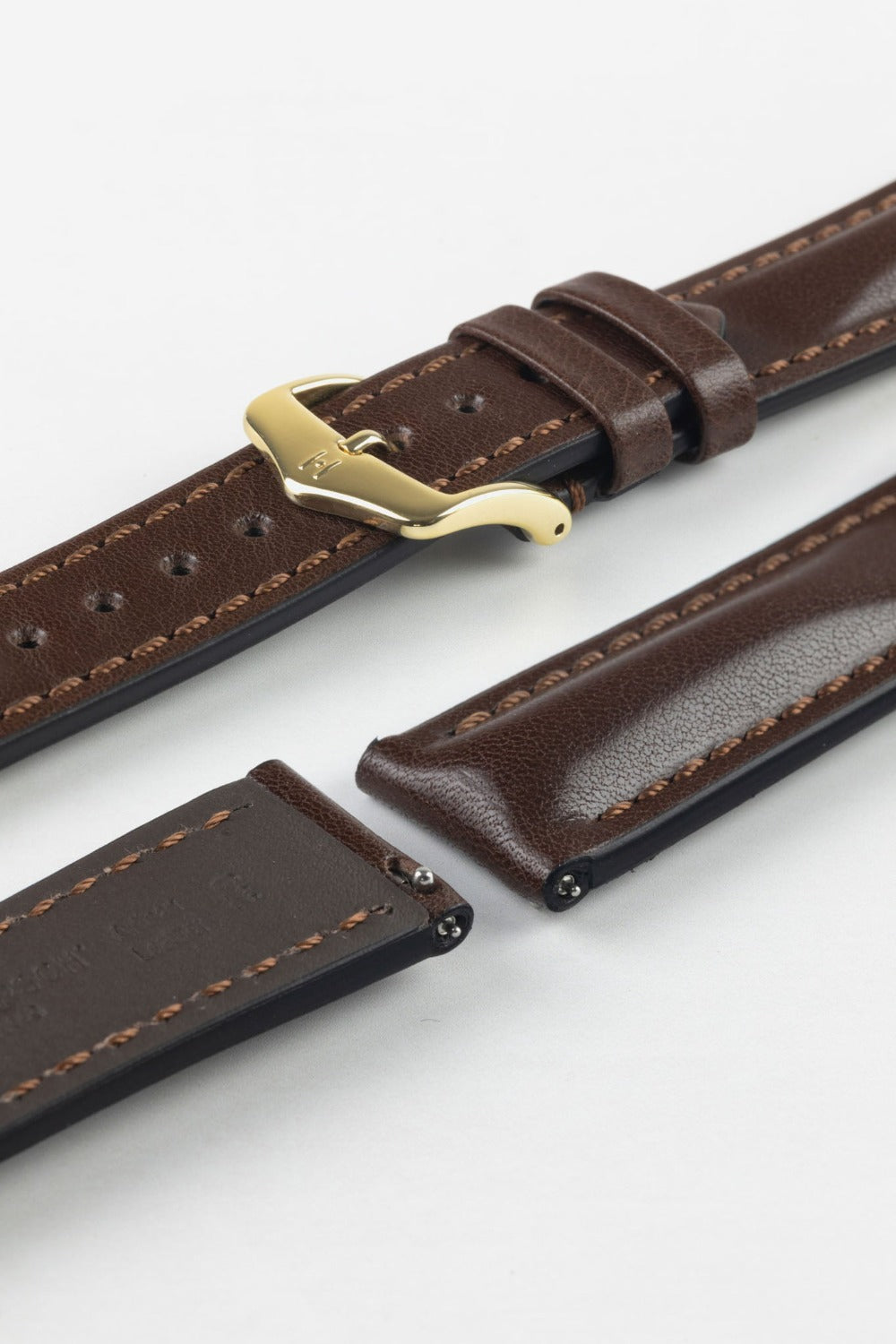 Hirsch Lucca Brown with gold buckle