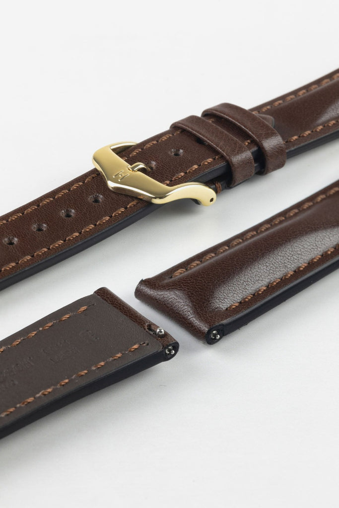 Hirsch Lucca Brown with gold buckle
