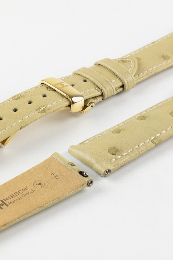 ostrich leather watch strap