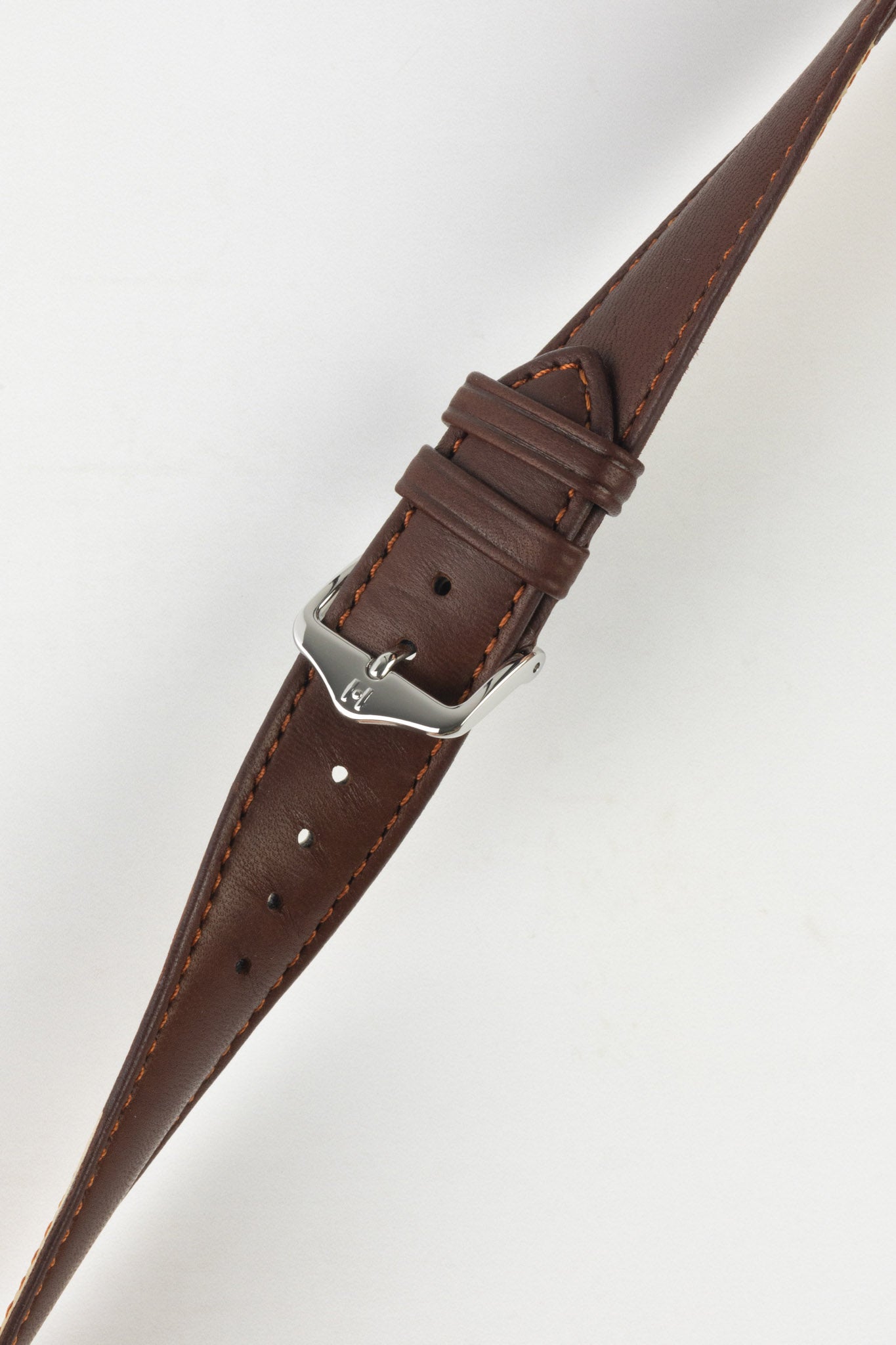 Hirsch MERINO Nappa Leather Watch Strap in GOLD BROWN