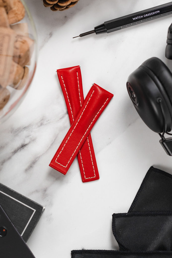 red watch strap