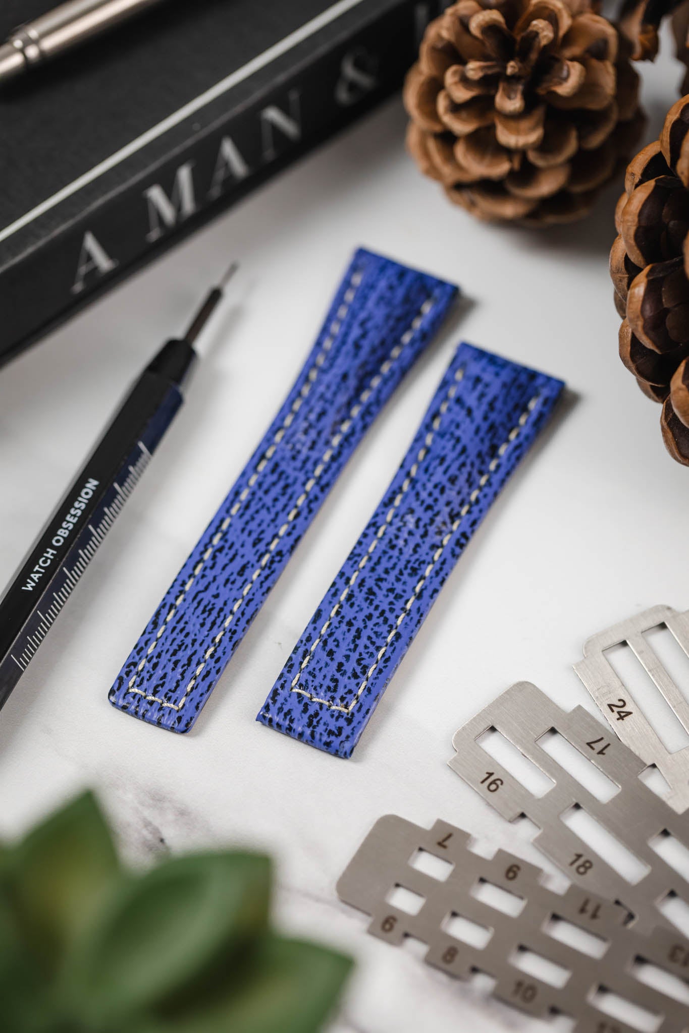Blue sharkskin on sale watch strap