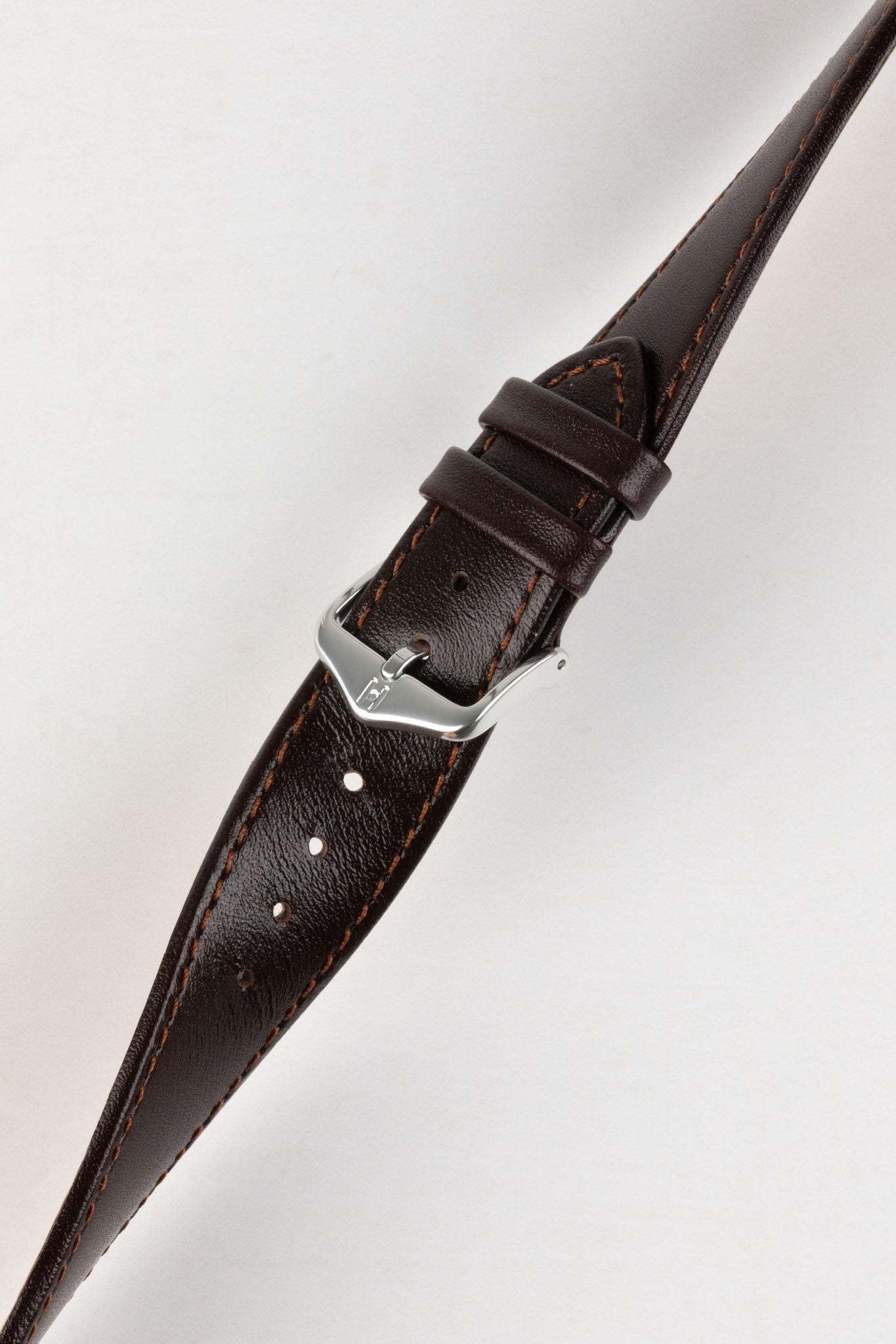 Hirsch OSIRIS Calf Leather Watch Strap in BROWN