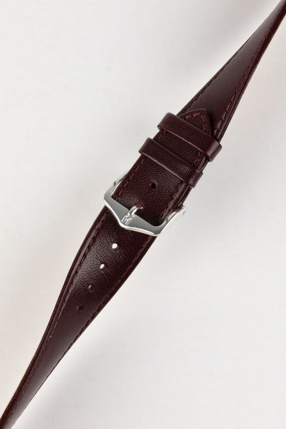 burgundy leather watch strap