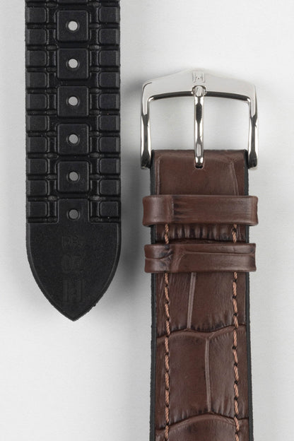 dark brown alligator watch strap