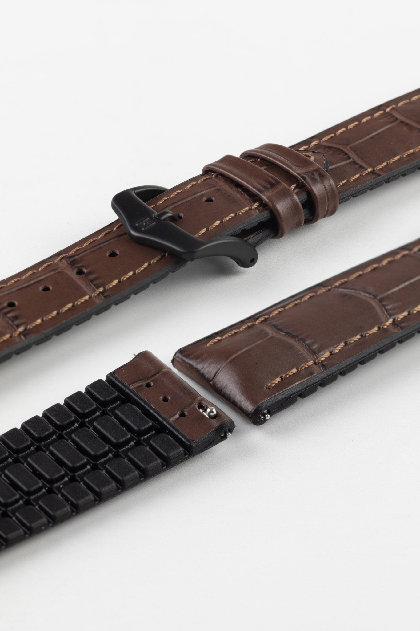 dark brown alligator watch strap