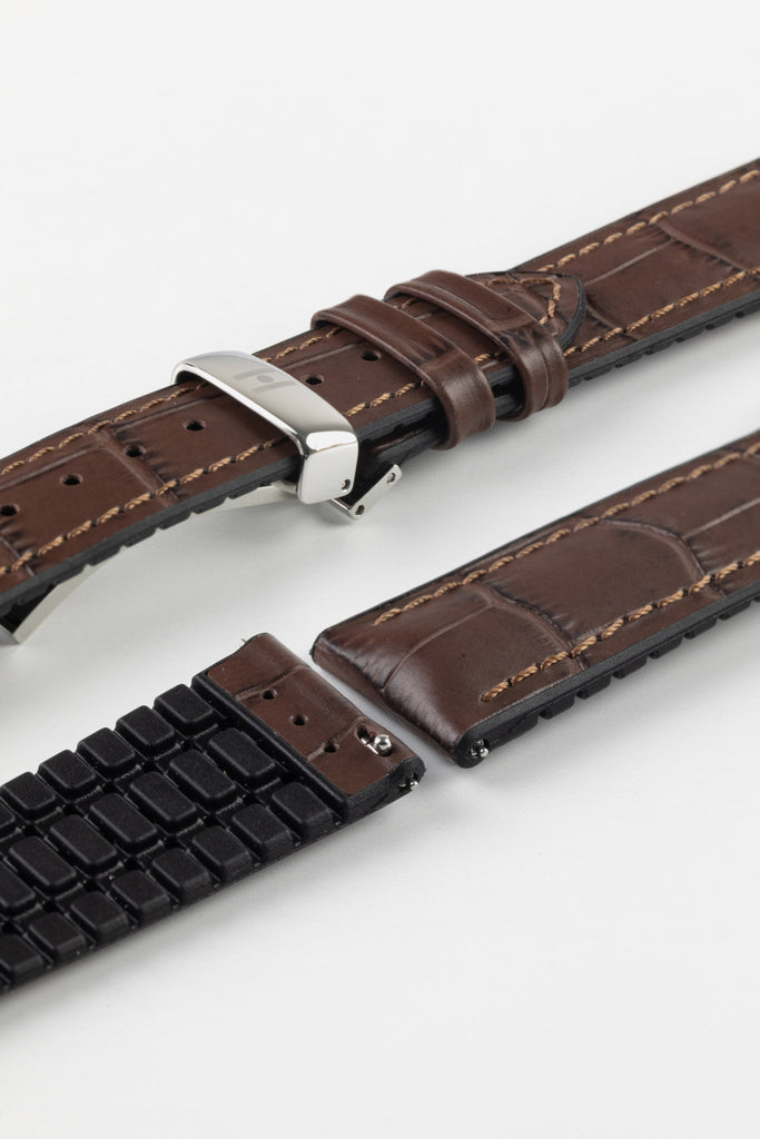 dark brown alligator watch strap