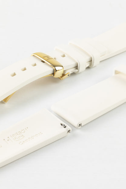 white rubber watch strap