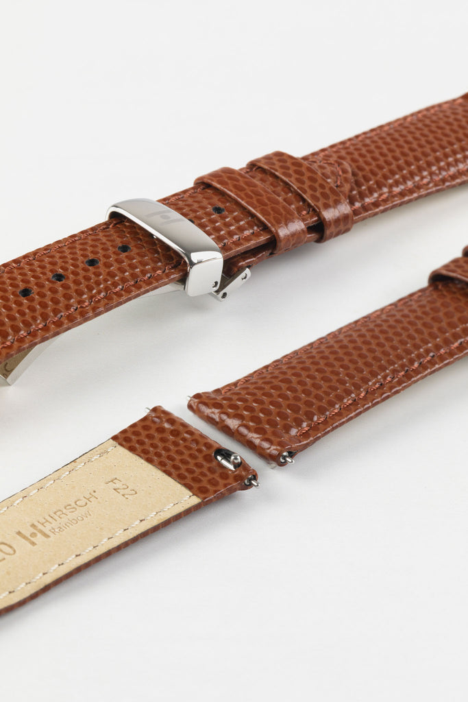 lizard grain watch strap (silver buckle)