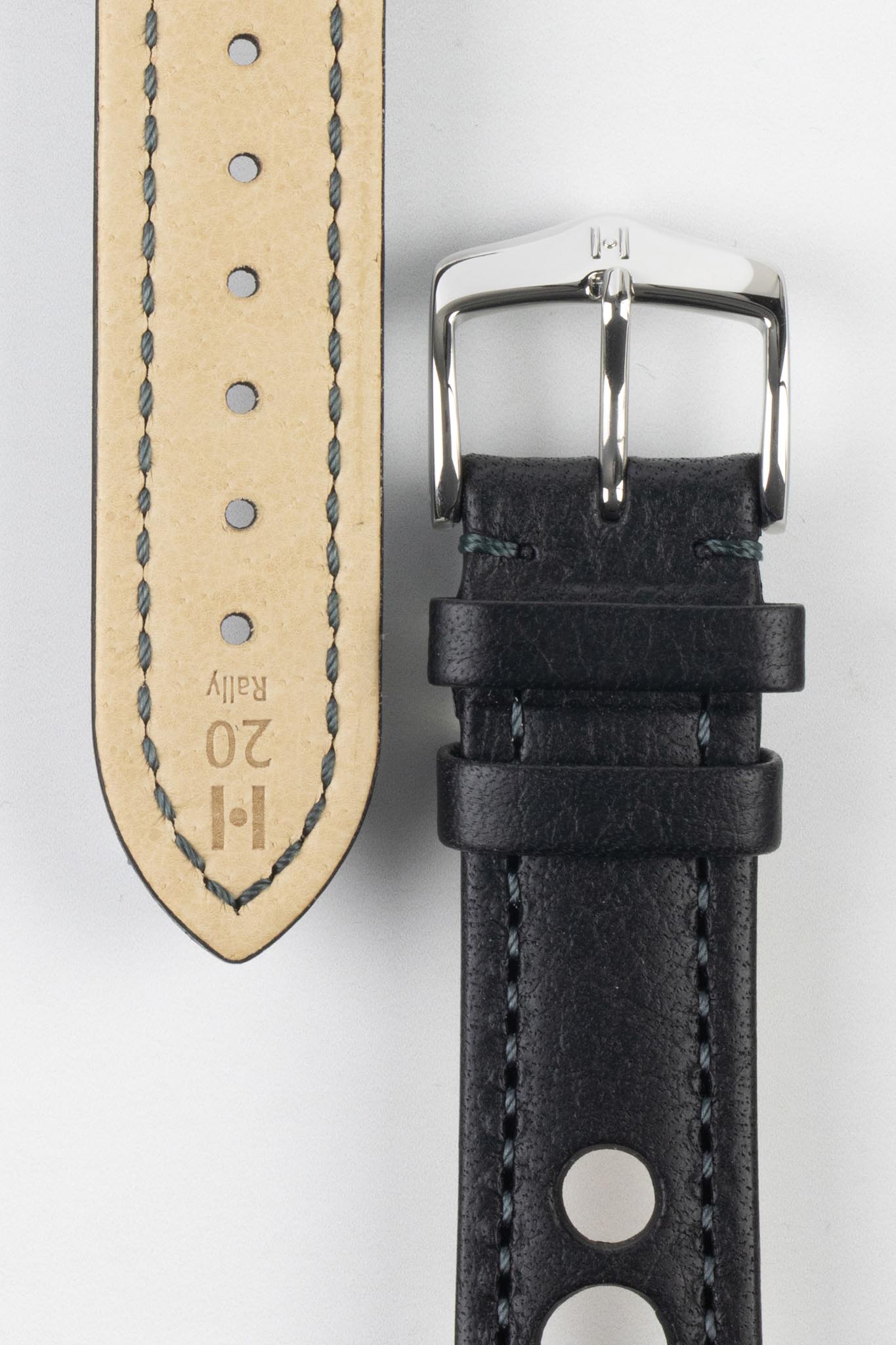 Natural leather watch strap