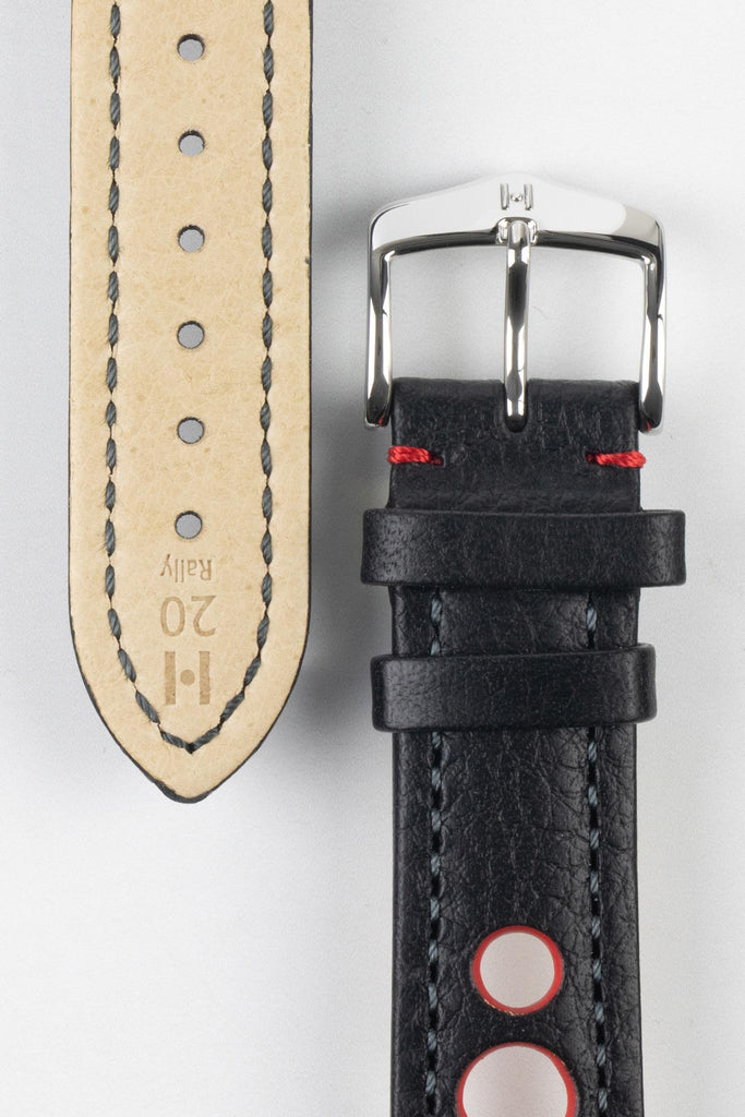 black and red watch strap 