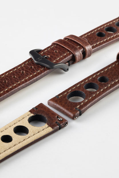 Brown Racing Watch Strap