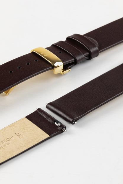 Hirsch Scandic Calf Leather Watch Strap - Brown