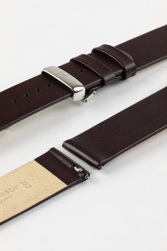 Hirsch Scandic Calf Leather Watch Strap - Brown
