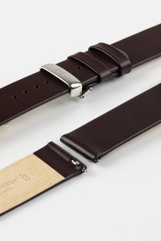 Hirsch Scandic Calf Leather Watch Strap - Brown