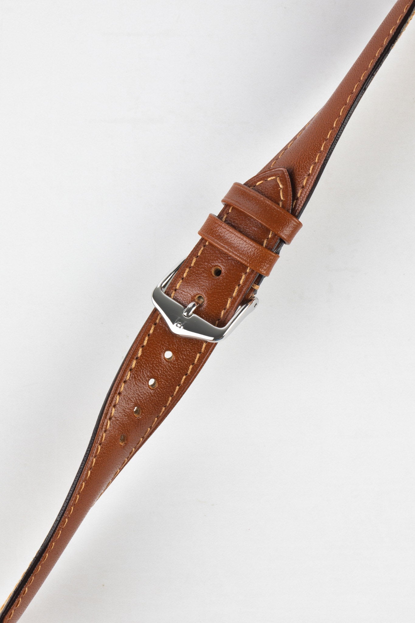 Hirsch SIENA Tuscan Leather Watch Strap in GOLD BROWN