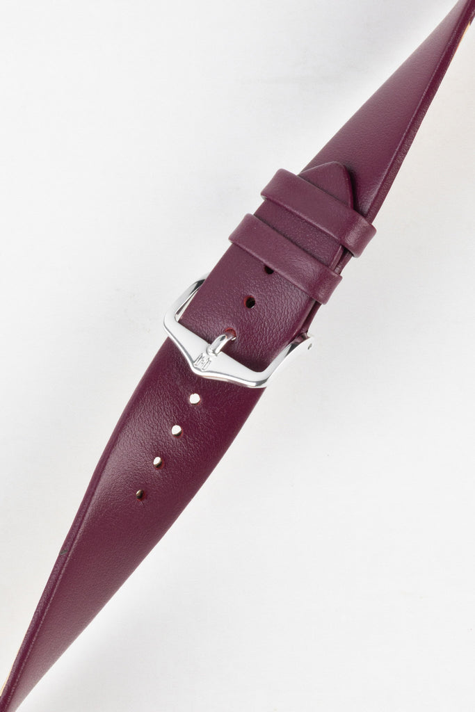 dark purple leather watch strap 