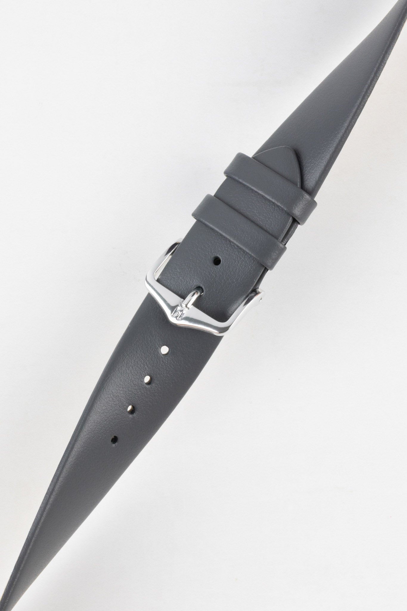 Hirsch TORONTO Quick-Release Fine-Grained Leather Watch Strap in GREY