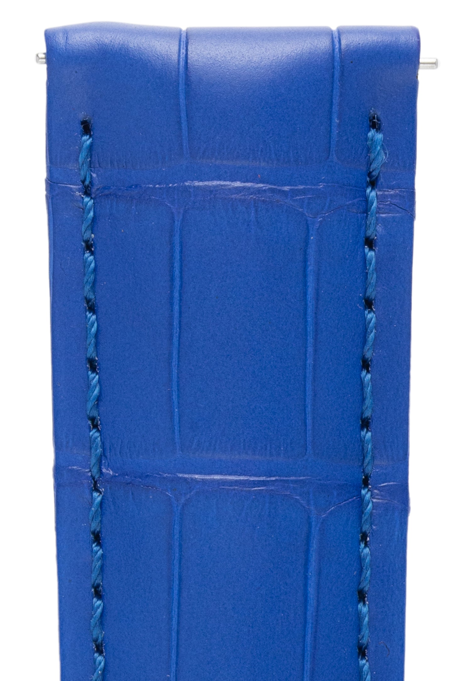 Hirsch TRITONE Padded Alligator Leather Watch Strap in ROYAL BLUE